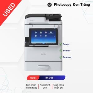 Máy photocopy sử dụng giấy khổ A4 Ricoh IM 305 nhập khẩu chính hãng, độ mới 95%. Giải pháp in ấn văn phòng siêu tiết kiệm từ Định Tuyến tại TP.HCM. Xem ngay giá bán và thuê!