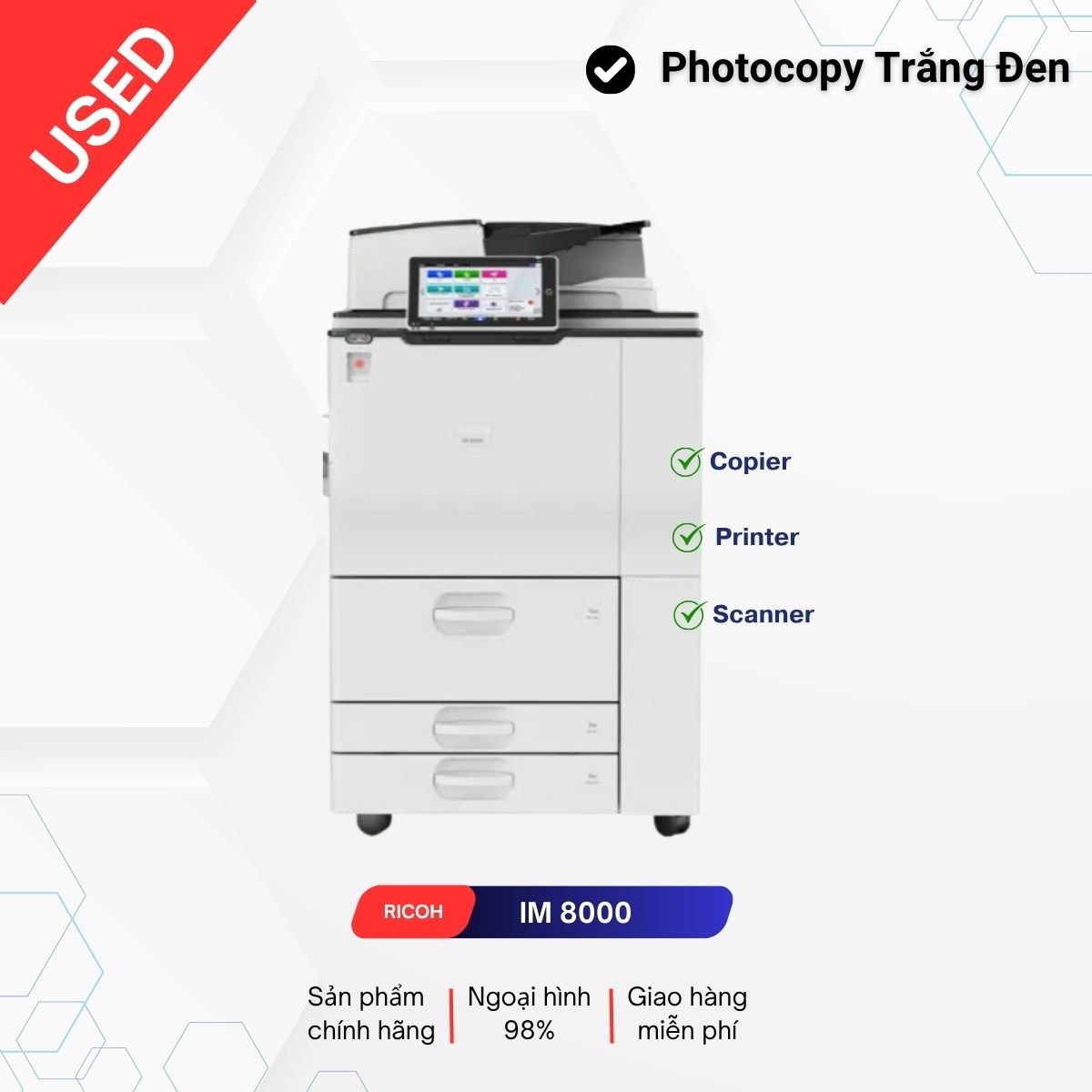 Photocopy Ricoh IM 8000 (BH: 24 tháng)